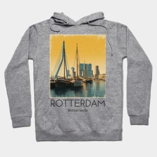 A Vintage Illustration of Rotterdam - Netherlands Hoodie